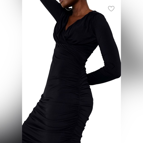 ✨NWT✨ River Island Black Midi Dress - Picture 3 of 5